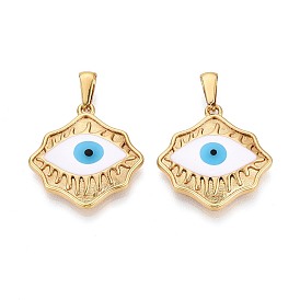 304 подвески из нержавеющей стали и эмали, Злые чары глаз, золотые