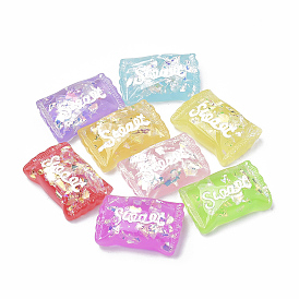 Смола декодировать декодировать кабошоны, с чипом оболочки, конфеты, имитация еды