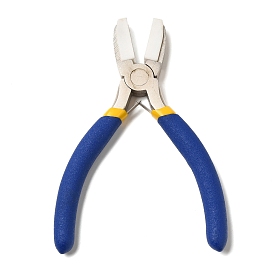 Carbon Steel and Plastic Jewelry Pliers, Chain Nose Pliers, Serrated Jaw and Wire Cutter