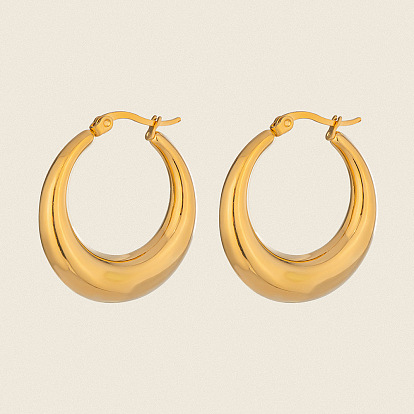 Овальная 304 нержавеющей стали серьги обруча