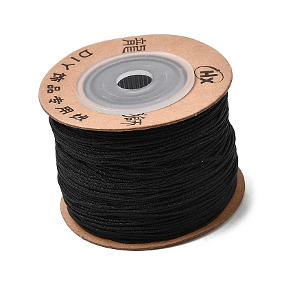 Cordón trenzado de nailon, Cordón chino para nudos, ideal para la elaboración de bisutería y manualidades de macramé., 0.8 mm, aproximadamente 109.36 yardas (100 m) / rollo