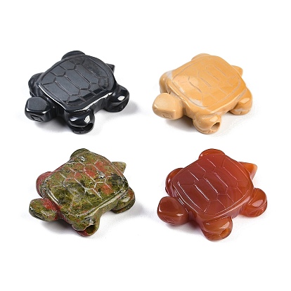 Синтетический немагнитный гематит/натуральный мукаит/натуральный красный агат/натуральный унакит резные бусины, черепаха