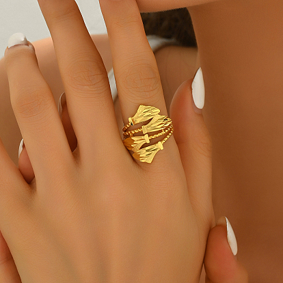 Латунные регулируемые манжеты открытые кольца для женщин