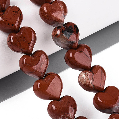 Натуральные красные яшмы бусы пряди, сердце