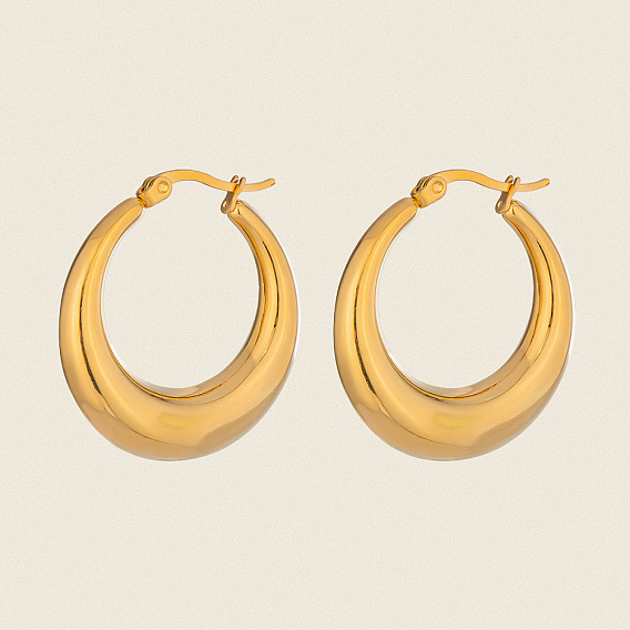 Овальная 304 нержавеющей стали серьги обруча