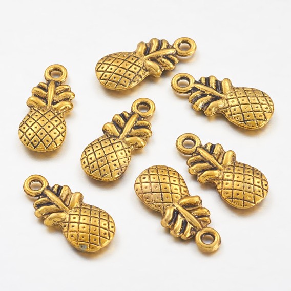 Tibetan Style Alloy Pendants, Cadmium Free & Lead Free, Pineapple
