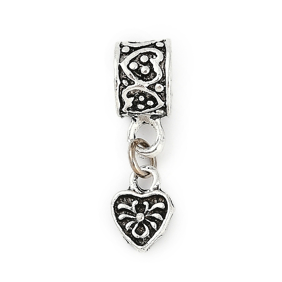 Подвеска из латуни с покрытием из латуни в европейском стиле, Сердцевые серьги с отверстиями, без свинца и без кадмия