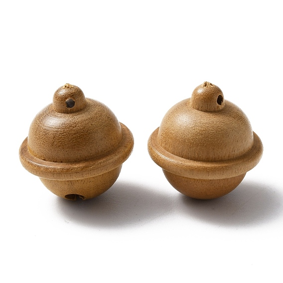 Подвески из дерева с гравировкой, неокрашенными, колокольчик