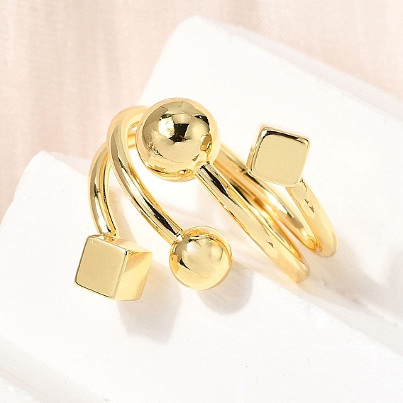 Латунные манжеты с открытыми кольцами, круглый шар с кубом, без кадмия и без свинца, стойки покрытие, долговечный