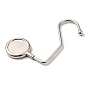 Zinc Alloy Bag Hangers, Purse Hooks, with S-shaped Hook, Round