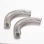 Iron Spring Tube Beads, Coil Beads, 15x78x9mm, Hole: 12x6mm
