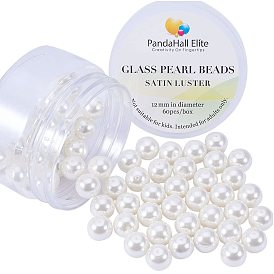 PandaHall Elite Eco-Friendly Dyed Glass Pearl Round Beads