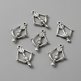 Tibetan Style Alloy Pendants, Bow and Arrow Shape Charms