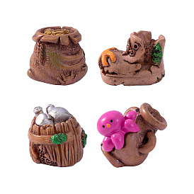 Украшение на стену из смолы в океанской тематике, аксессуары для кукольного домика с микро-ландшафтом, притворяясь опорными украшениями, разнообразные