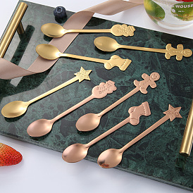 410 Stainless Steel Soup Ladle Sets, for Christmas Day Party Festival Home Decorations