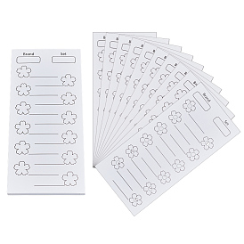 60cartes en papier coloré, rectangle