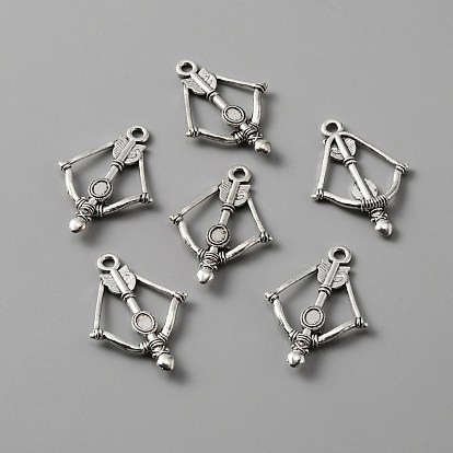 Tibetan Style Alloy Pendants, Bow and Arrow Shape Charms