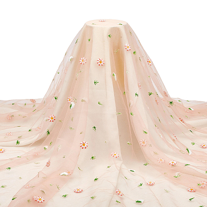 Polyester Organza Flower Fabric, for Garment Accessories