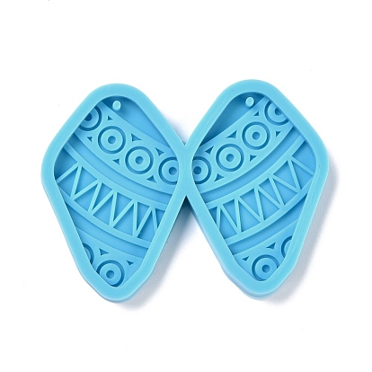 Moules en silicone pendentif bricolage, pour création de la boucle d'oreille , moules de résine, pour la résine UV, fabrication de bijoux en résine époxy, losange