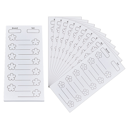 60cartes en papier coloré, rectangle