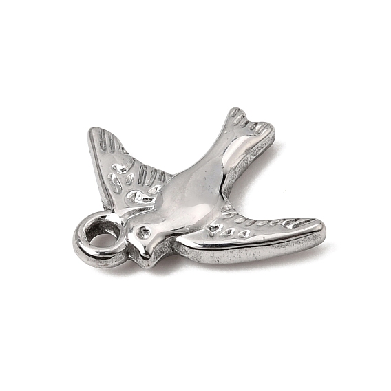 304 Stainless Steel Pendants, Swallow Charms