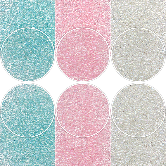 Пузырьковые бусы, DIY 3 D украшения искусства ногтя бисера мини стекла, крошечные шарики ногтей икрой