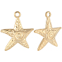 6 шт. 304 подвески из нержавеющей стали, очарование морской звезды, ионное покрытие (ip)