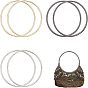 6шт 3 цвета железные ручки для сумок, для сумок ручной работы замена ручек портмоне, круглые кольца