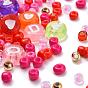 DIY Jewelry Making Kits, Including Round 8/0 Glass Seed Beads, Acrylic & ABS Plastic Beads, Elastic Crystal Thread