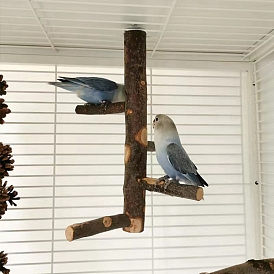 Parrot Perch Stand, Natural Wood Bird Stand