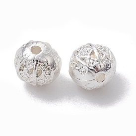 Alloy Beads, Long-Lasting Plated, Round