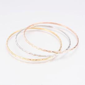 304L Stainless Steel Buddhist Bangles, Ripple