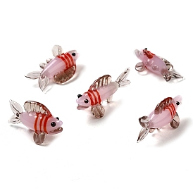 Handmade Lampwork Home Decorations, 3D Fish Ornaments for Gift