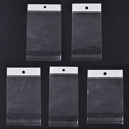 Прямоугольник ОПП целлофановые мешки, самозапечатывающиеся пакеты с отверстием для подвешивания