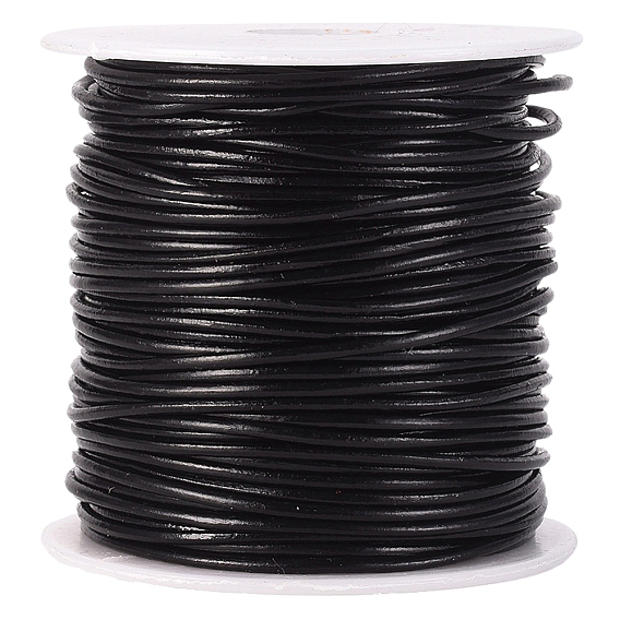 1 рулон шнура из коровьей кожи, кожаный шнур ювелирных изделий, ювелирные изделия DIY делает материал, круглые, окрашенные