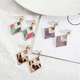 Geometric Leather Earrings: Stylish and Versatile Accessories with European Flair