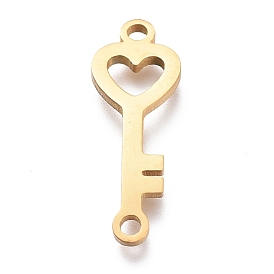 304 Stainless Steel Links Connectors, Laser Cut, Key