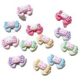 Кабошоны из смолы, кот-бантик