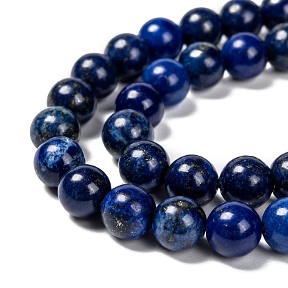 Natural Lapis Lazuli Beads Strands, Dyed, Round
