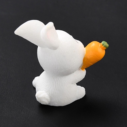 Opaque Resin Cabochons, Rabbit with Carrot