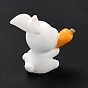 Opaque Resin Cabochons, Rabbit with Carrot