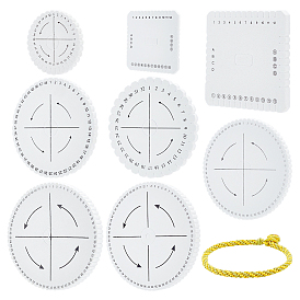 8шт 8 стиль пенопластовый браслет вязание лоток, Плетеный канат из ниток ручной работы, дисковая оплетка