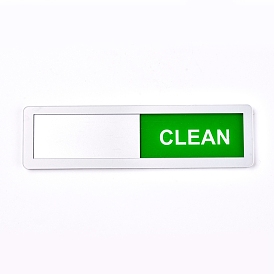 Acrylic Clean Dirty Dishwasher Magnet Sign, with Adhesive Back, Rectangle