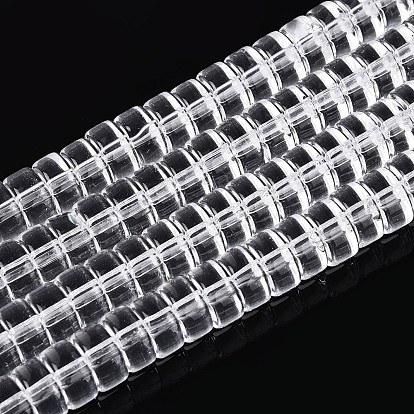 Прозрачные стеклянные бусины, плоско-круглые