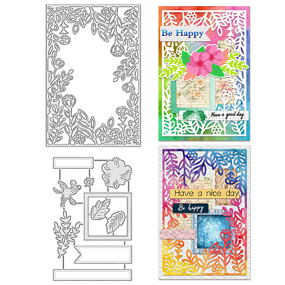 Цветочные трафареты для резки углеродистой стали, для diy scrapbooking, Фотоальбом, декоративная бумага для тиснения, цвет нержавеющей стали