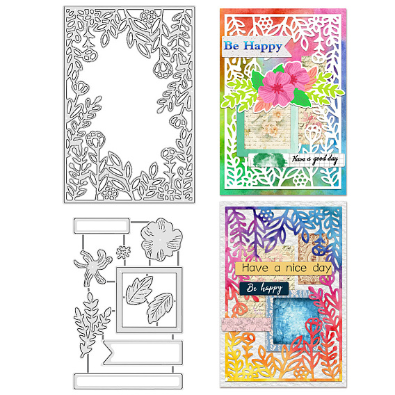 Цветочные трафареты для резки углеродистой стали, для diy scrapbooking, Фотоальбом, декоративная бумага для тиснения, цвет нержавеющей стали