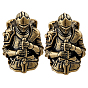 2pcs perles européennes en laiton, Perles avec un grand trou   , chevalier