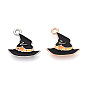 Подвески из сплава с эмалью на тему Хэллоуина, платина / золотой