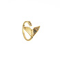 Fashionable Mermaid Tail Ring with Diamond Jewelry - Stylish, Index Finger, Personalized Inlay.