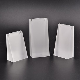 Organic Glass Necklace Display Stand Sets, 8.5~12x6x3cm